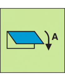 Closing device for ventilation inlet or outlet (accommodation) sign