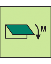 Closing device for ventilation inlet or outlet (machinery) sign