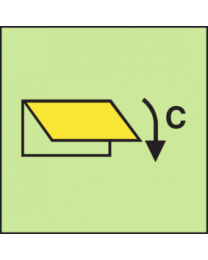 Closing device for ventilation inlet or outlet (cargo) sign