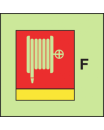Fire hose and nozzle- foam sign