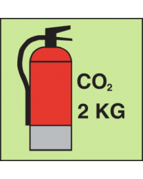 Fire extinguisher CO2  2KG Sign