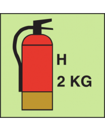 Fire extinguisher-Gas other than CO2 or Nitrogen 2KG Sign