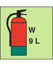 Fire extinguisher-water 9L Sign