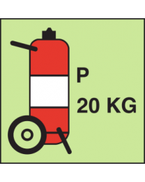 Fire extinguisher-Powder  20KG Sign