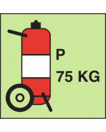 Fire extinguisher-Powder 75KG Sign