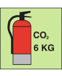 Fire extinguisher CO2 (6KG) sign