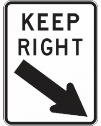 Keep Right Sign