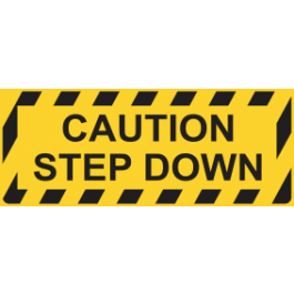 Caution Step Down Sign