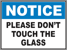 please do not ring ; .... static display for glass