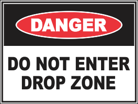 Drop Zone Metal Sign