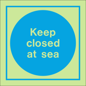 Keep Closed At Sea IMO Sign